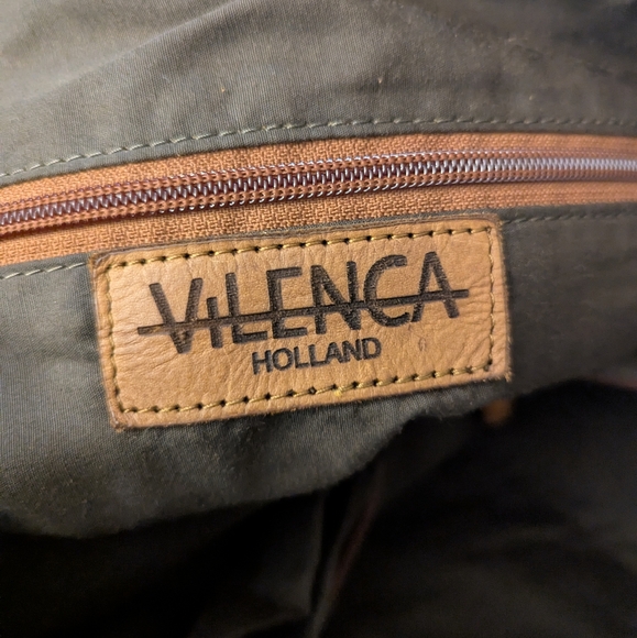 Vilenca Holland, Brown Cognac Leather Purse Shoulder Bag Tote 🤎 - Picture 6 of 12